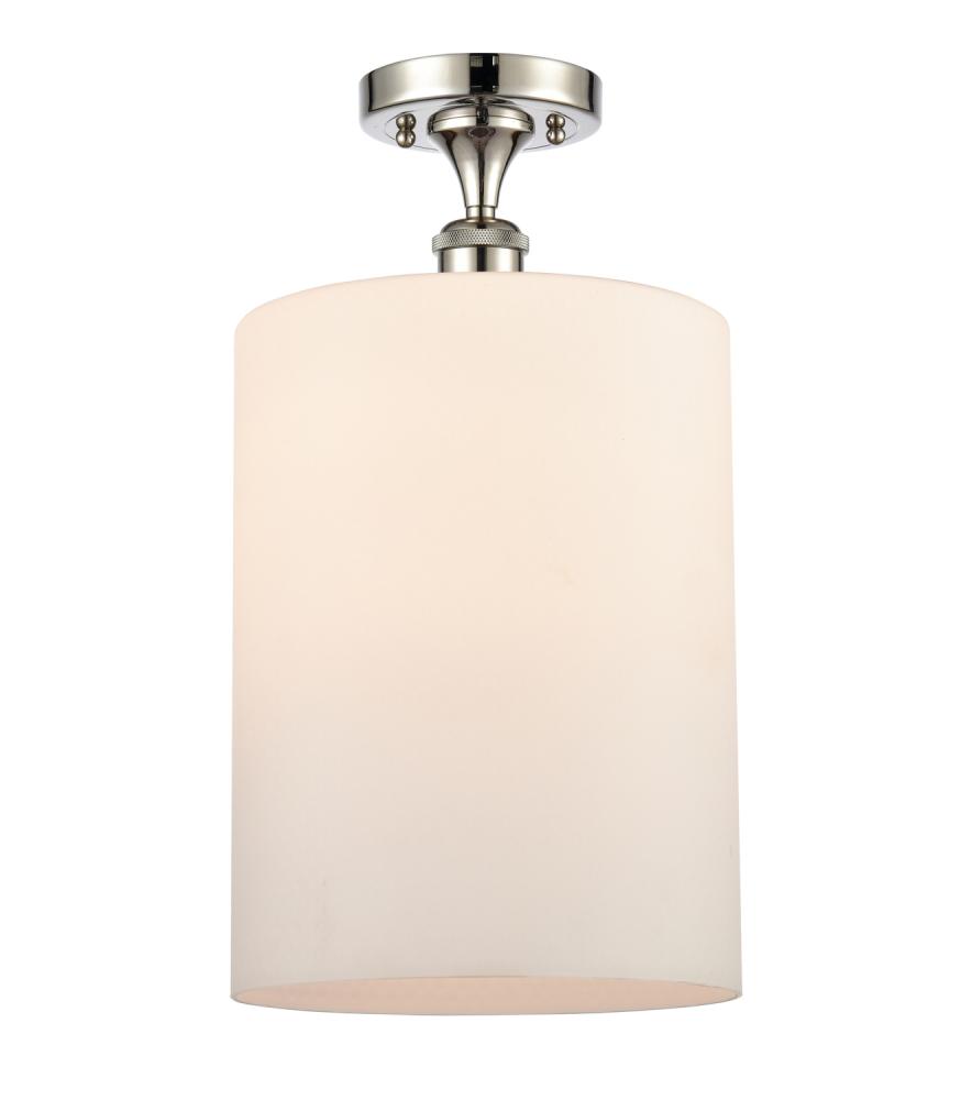 Cobbleskill - 1 Light - 9 inch - Polished Nickel - Semi-Flush Mount