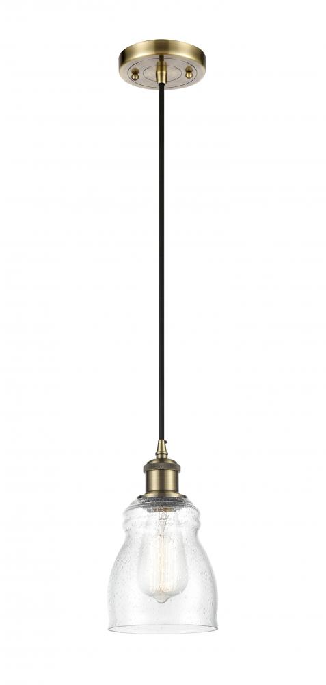 Ellery - 1 Light - 5 inch - Antique Brass - Cord hung - Mini Pendant