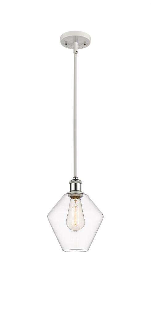 Cindyrella - 1 Light - 8 inch - White Polished Chrome - Mini Pendant