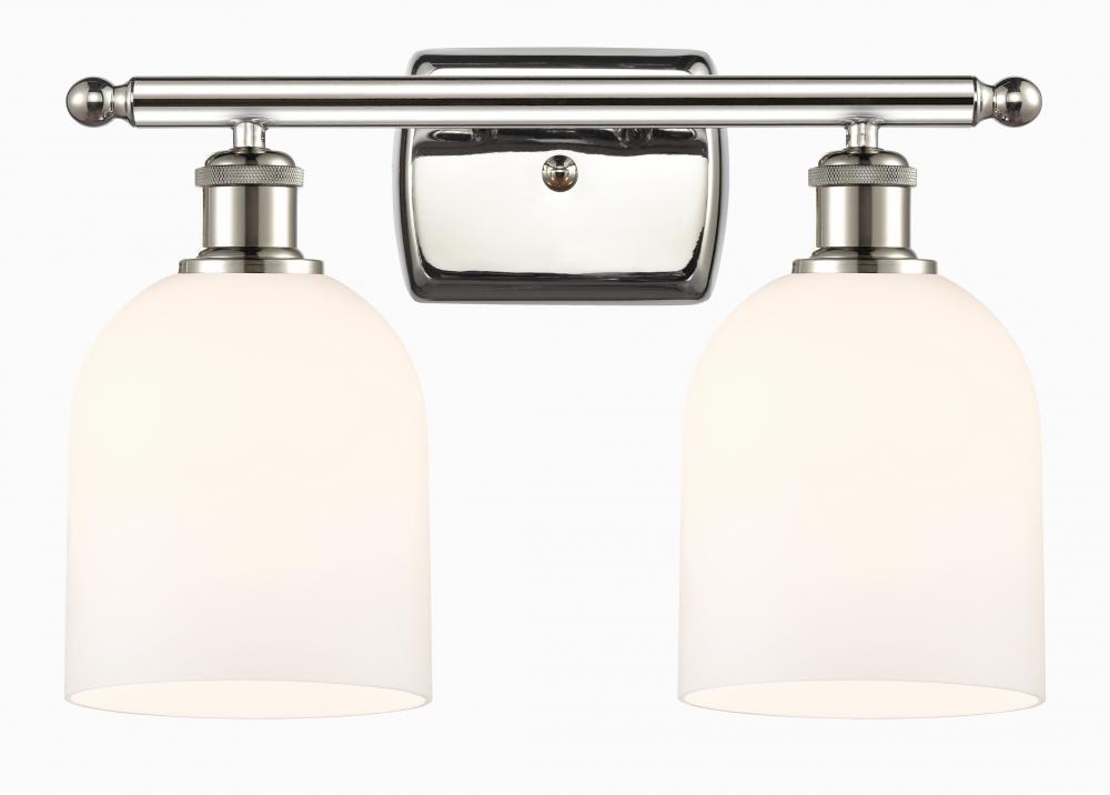 Bella - 2 Light - 16 inch - Polished Nickel - Bath Vanity Light