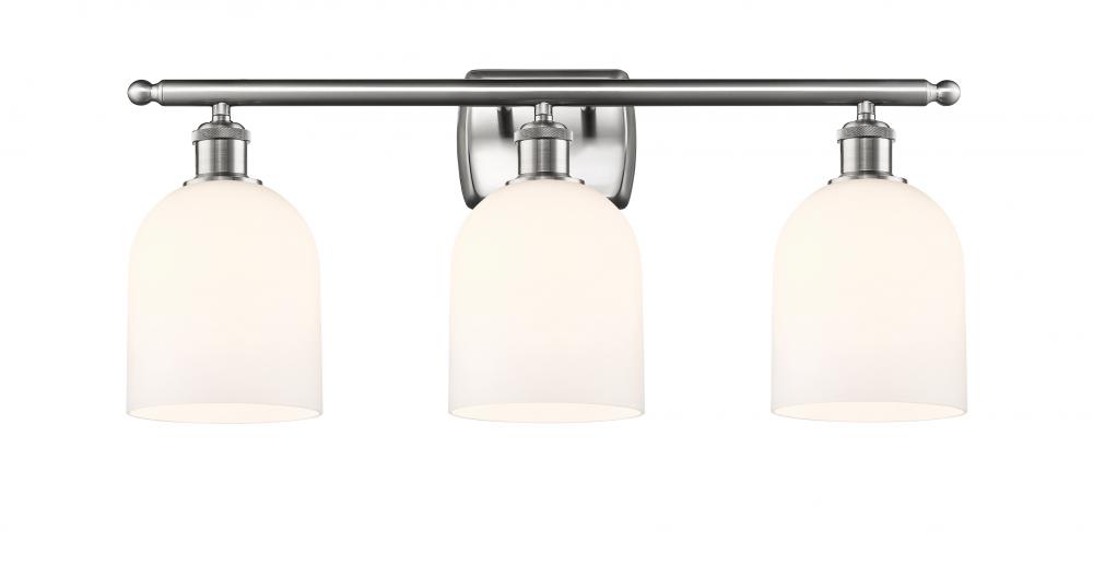 Bella - 3 Light - 26 inch - Brushed Satin Nickel - Bath Vanity Light