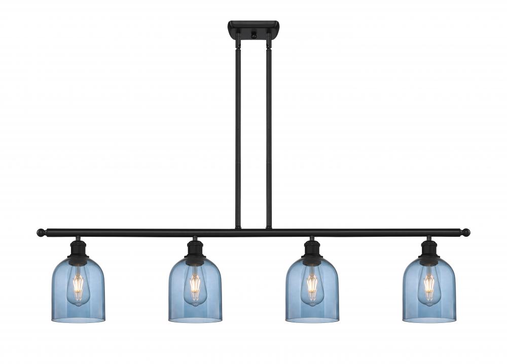 Bella - 4 Light - 48 inch - Matte Black - Cord hung - Island Light