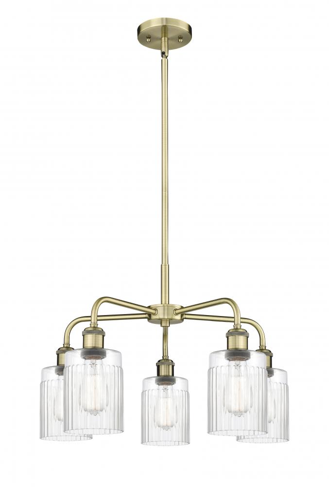 Hadley - 5 Light - 23 inch - Antique Brass - Chandelier