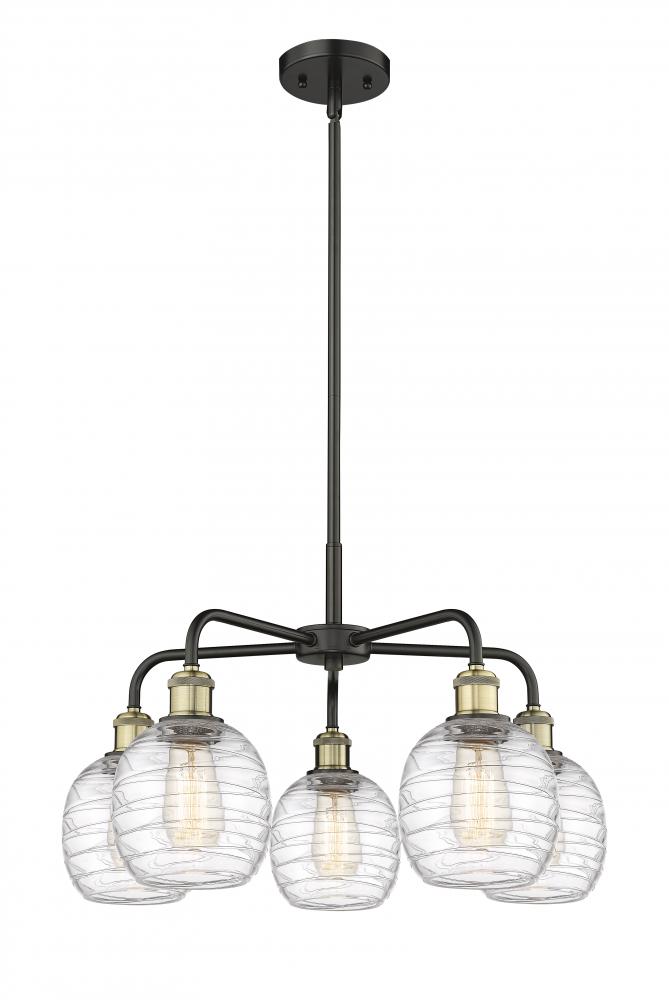 Belfast - 5 Light - 24 inch - Black Antique Brass - Chandelier