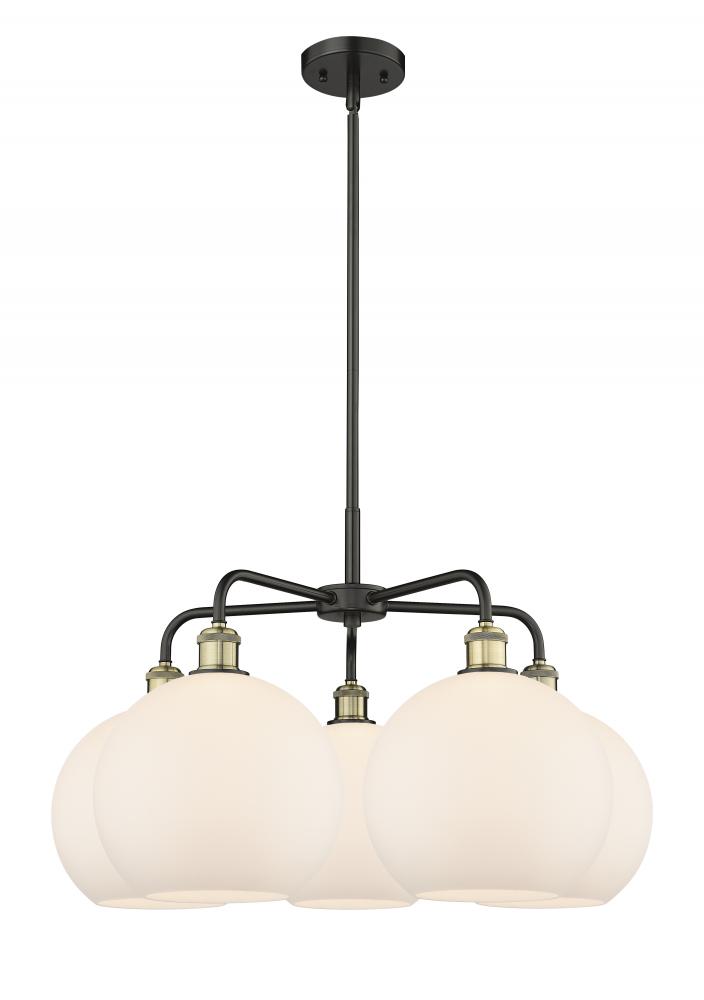 Athens - 5 Light - 28 inch - Black Antique Brass - Chandelier