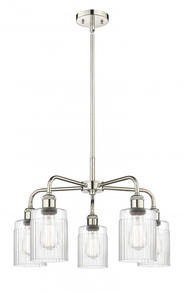 Hadley - 5 Light - 23 inch - Polished Nickel - Chandelier