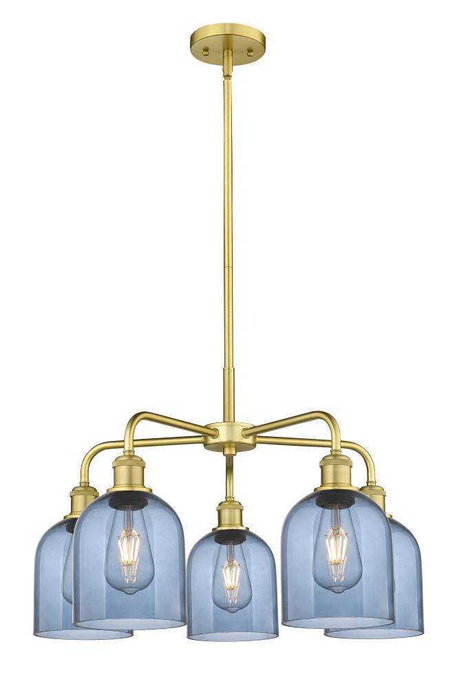 Bella - 5 Light - 24 inch - Satin Gold - Chandelier