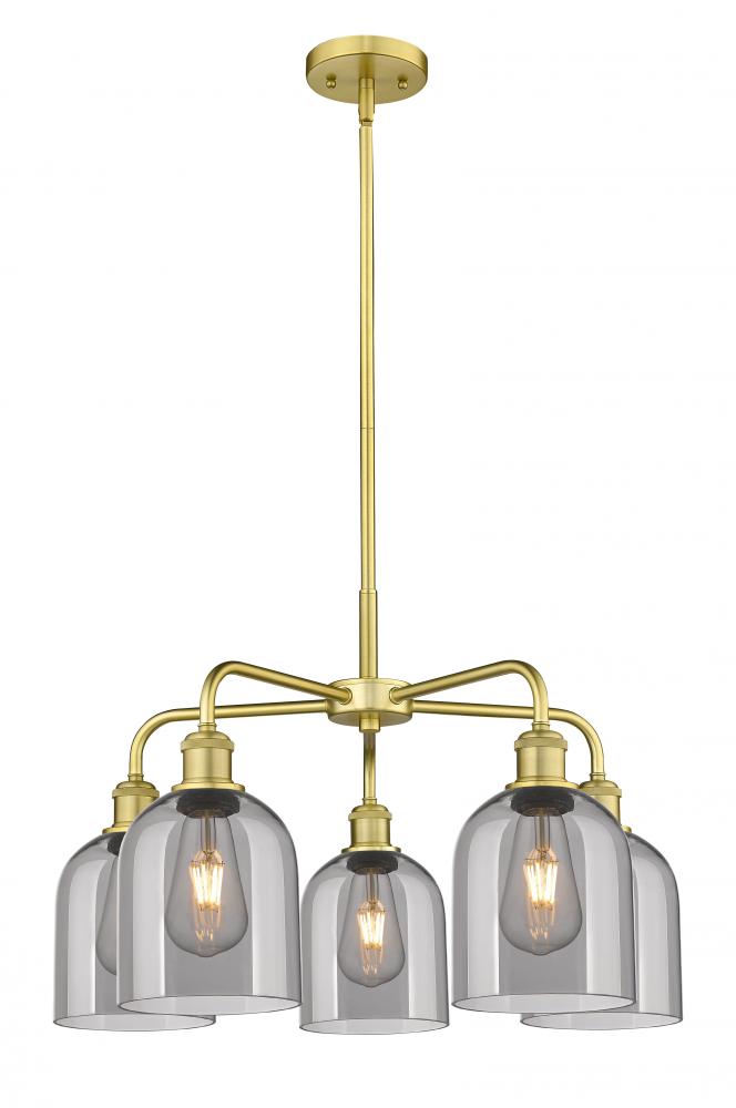 Bella - 5 Light - 24 inch - Satin Gold - Chandelier