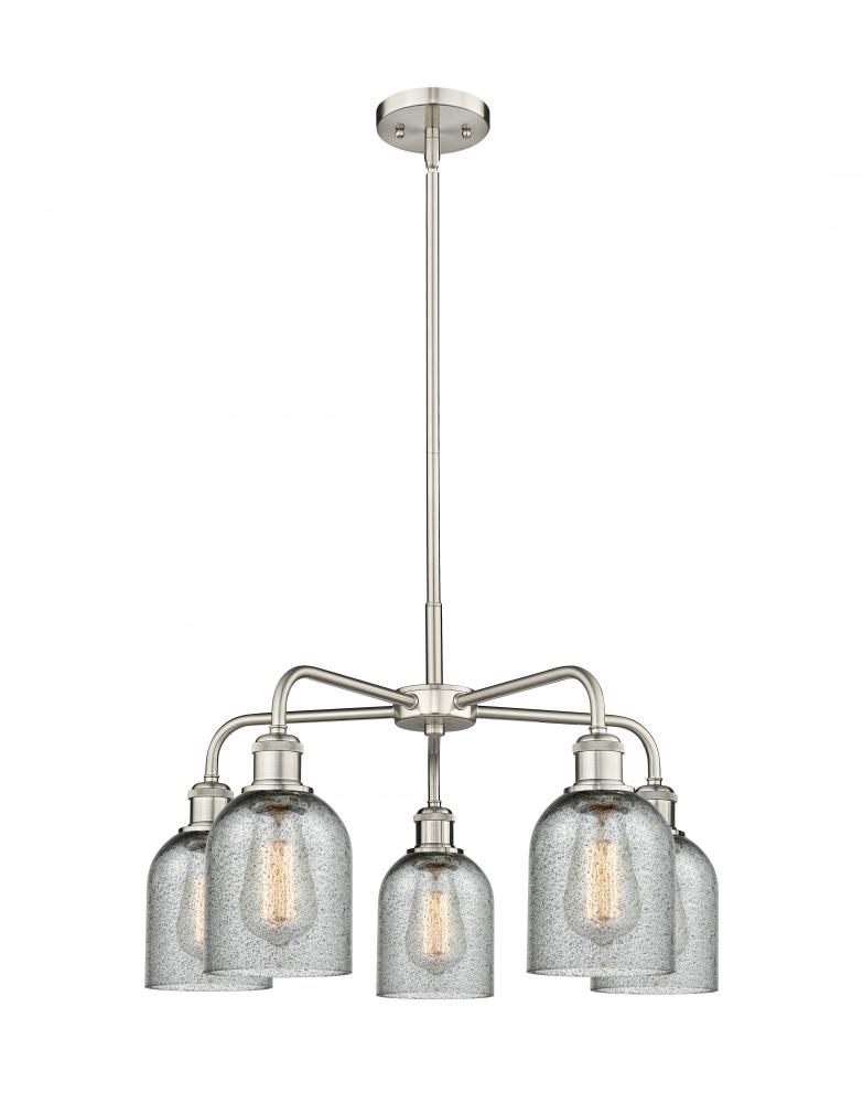 Caledonia - 5 Light - 23 inch - Satin Nickel - Chandelier