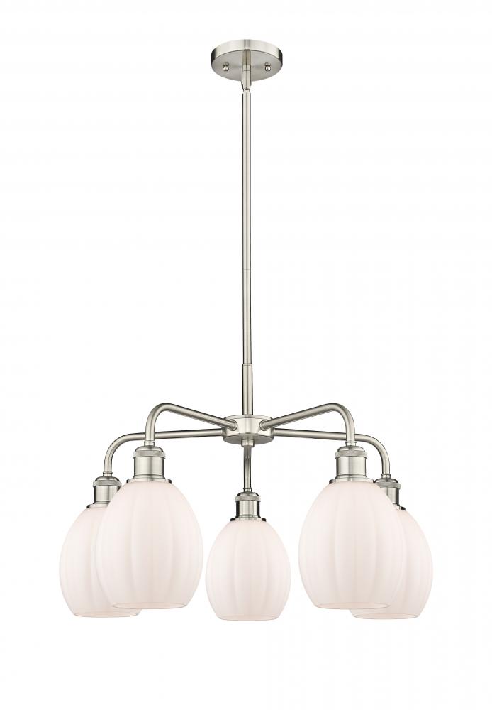 Eaton - 5 Light - 24 inch - Satin Nickel - Chandelier