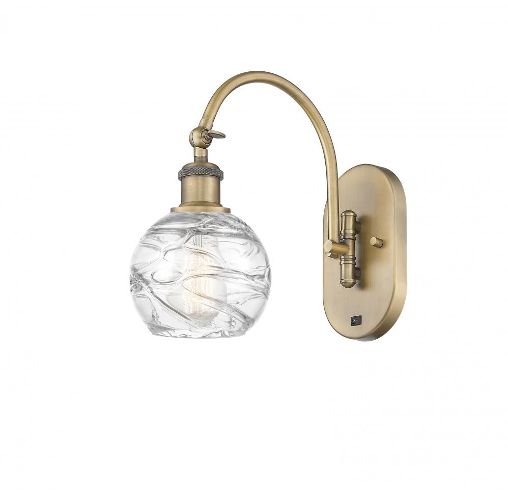 Athens Deco Swirl - 1 Light - 6 inch - Brushed Brass - Sconce