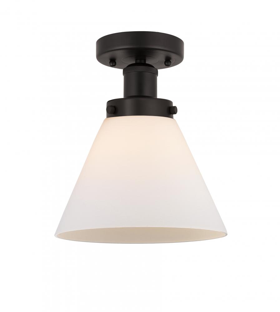 Cone - 1 Light - 8 inch - Oil Rubbed Bronze - Semi-Flush Mount