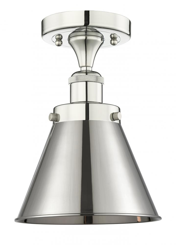 Appalachian - 1 Light - 8 inch - Polished Nickel - Semi-Flush Mount