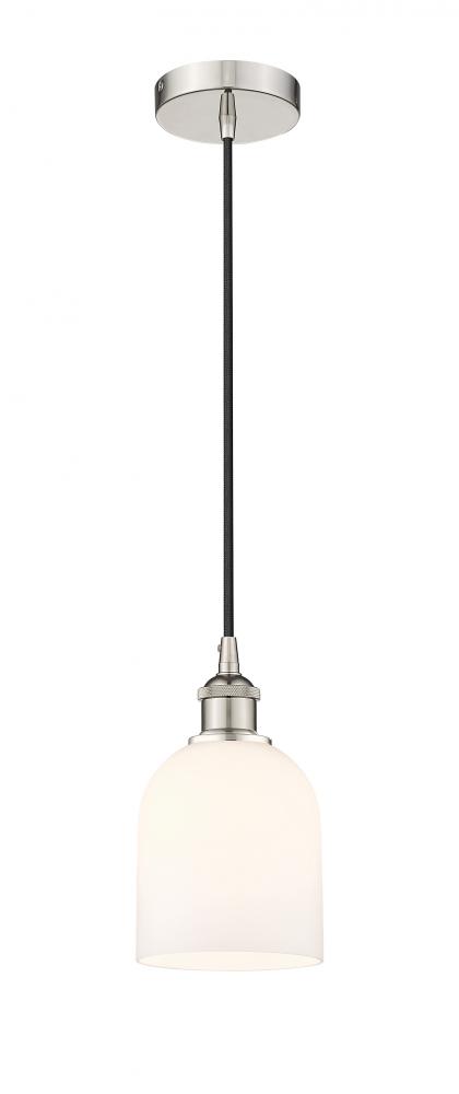 Bella - 1 Light - 6 inch - Polished Nickel - Cord hung - Mini Pendant