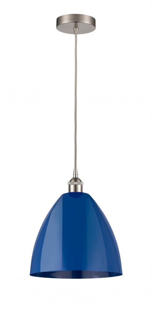 Plymouth - 1 Light - 12 inch - Brushed Satin Nickel - Cord hung - Mini Pendant