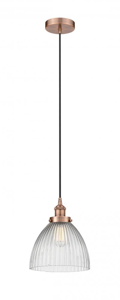 Seneca Falls - 1 Light - 10 inch - Antique Copper - Cord hung - Mini Pendant