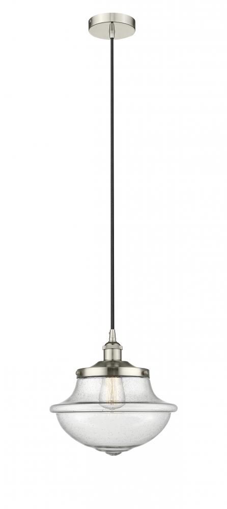 Oxford - 1 Light - 12 inch - Polished Nickel - Mini Pendant