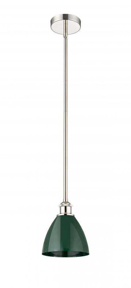 Plymouth - 1 Light - 8 inch - Polished Nickel - Cord hung - Mini Pendant