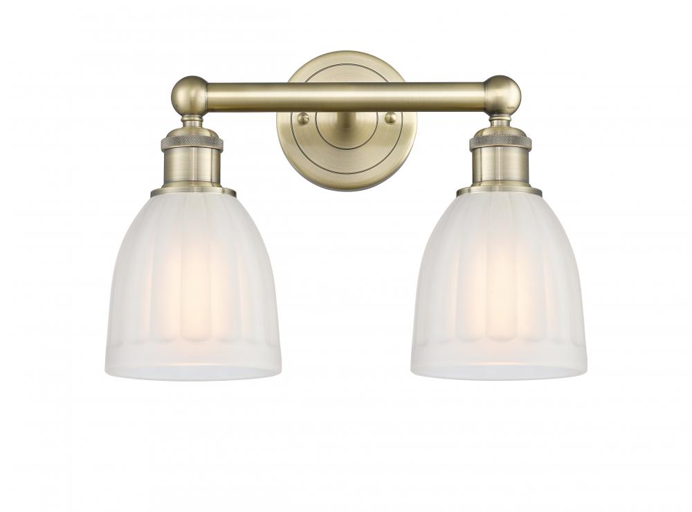 Brookfield - 2 Light - 15 inch - Antique Brass - Bath Vanity Light