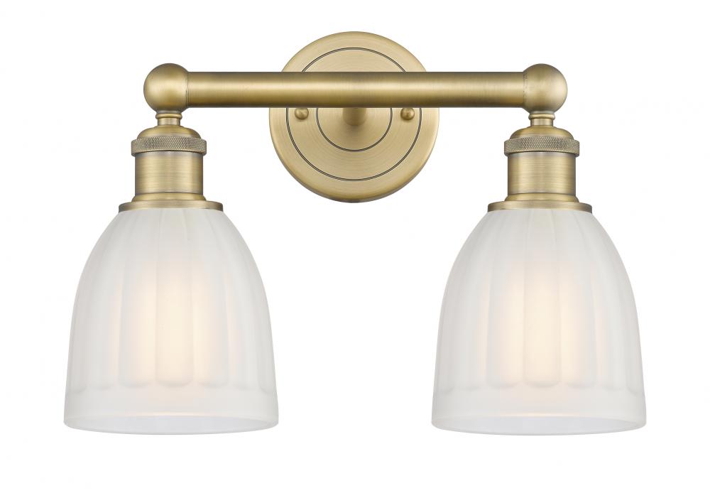 Brookfield - 2 Light - 15 inch - Brushed Brass - Bath Vanity Light