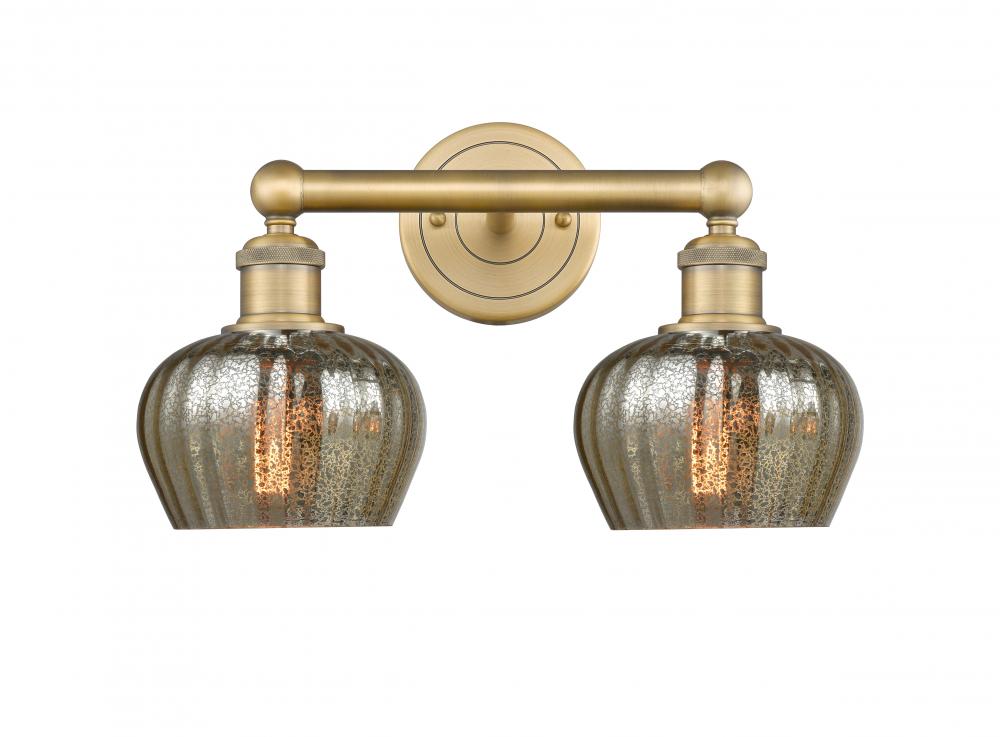 Fenton - 2 Light - 16 inch - Brushed Brass - Bath Vanity Light