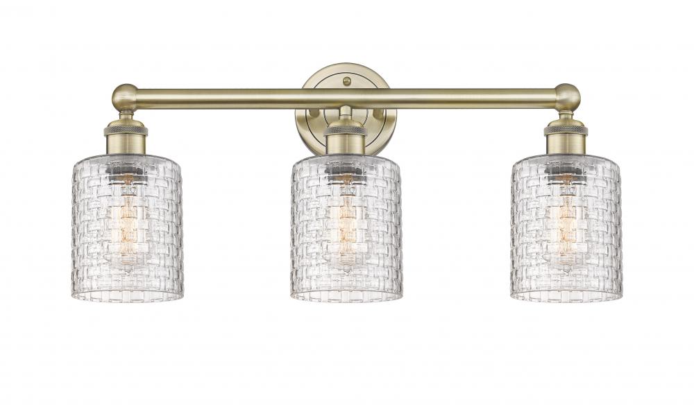 Cobbleskill - 3 Light - 23 inch - Antique Brass - Bath Vanity Light