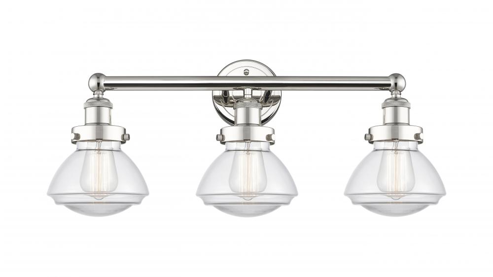 Olean - 3 Light - 25 inch - Polished Nickel - Bath Vanity Light