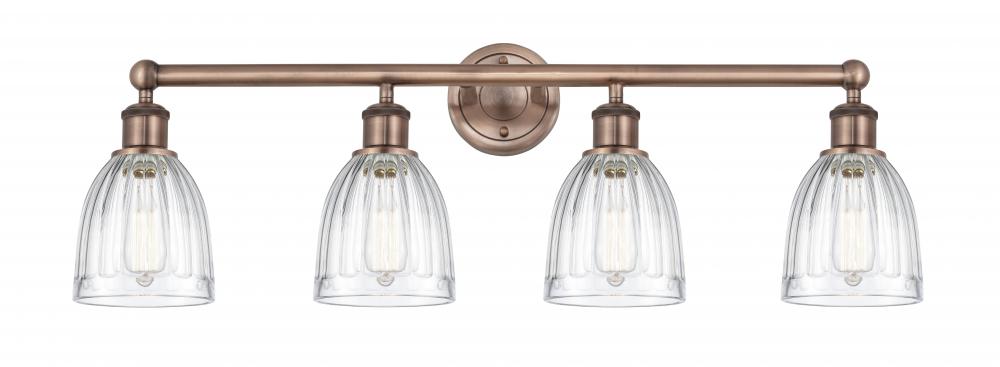 Brookfield - 4 Light - 33 inch - Antique Copper - Bath Vanity Light