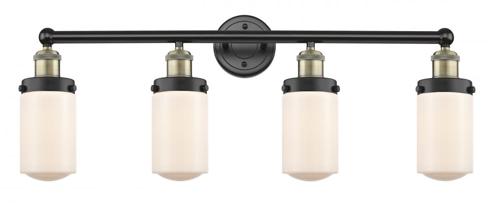 Dover - 4 Light - 32 inch - Black Antique Brass - Bath Vanity Light