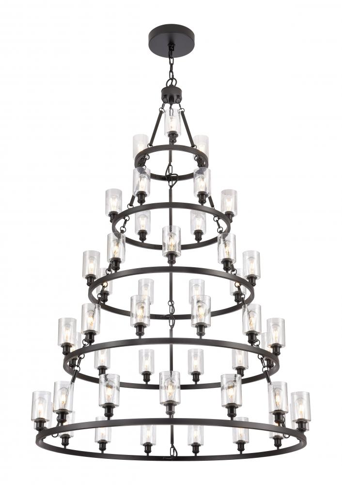 Clymer - 45 Light - 60 inch - Matte Black - Chain Hung - Chandelier