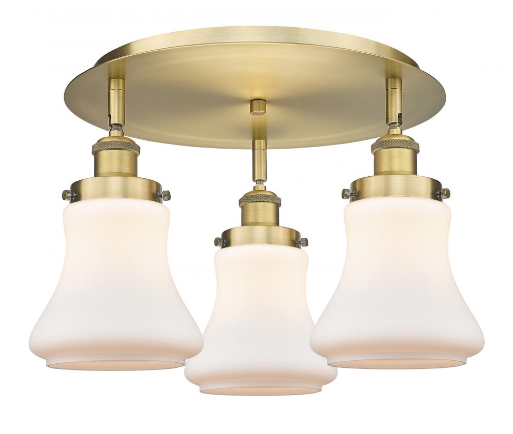 Bellmont - 3 Light - 18 inch - Brushed Brass - Flush Mount