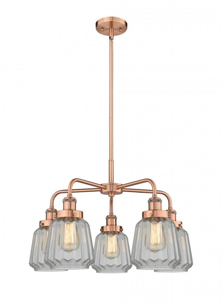 Chatham - 5 Light - 26 inch - Antique Copper - Chandelier