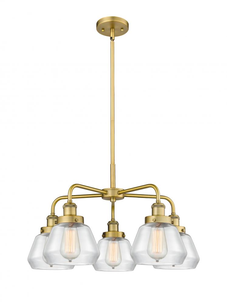 Fulton - 5 Light - 26 inch - Brushed Brass - Chandelier