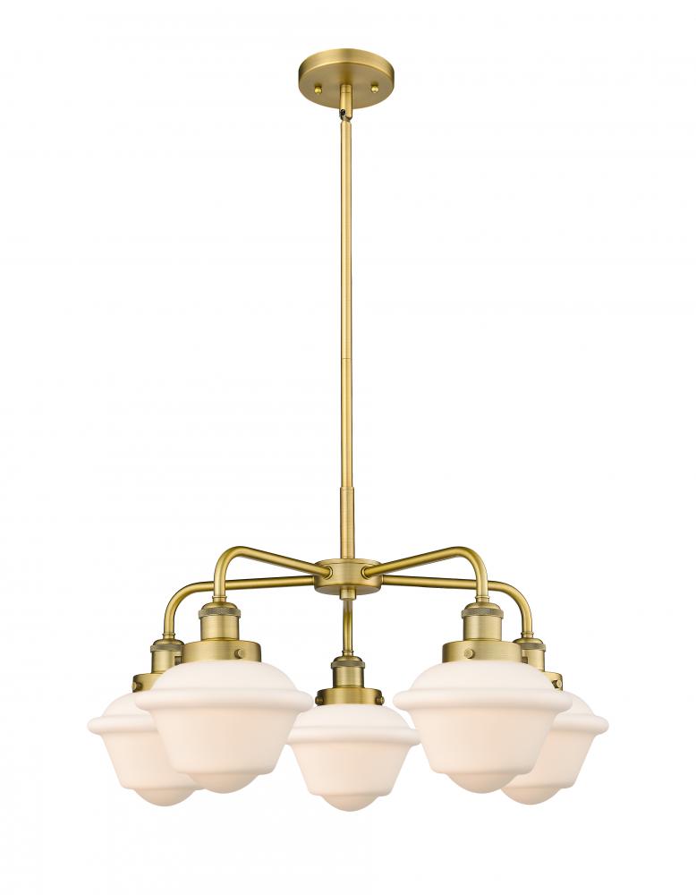 Oxford - 5 Light - 26 inch - Brushed Brass - Chandelier