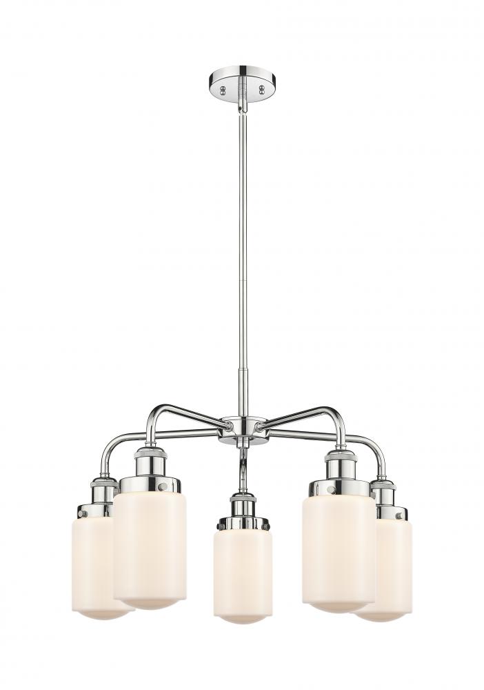 Dover - 5 Light - 23 inch - Polished Chrome - Chandelier