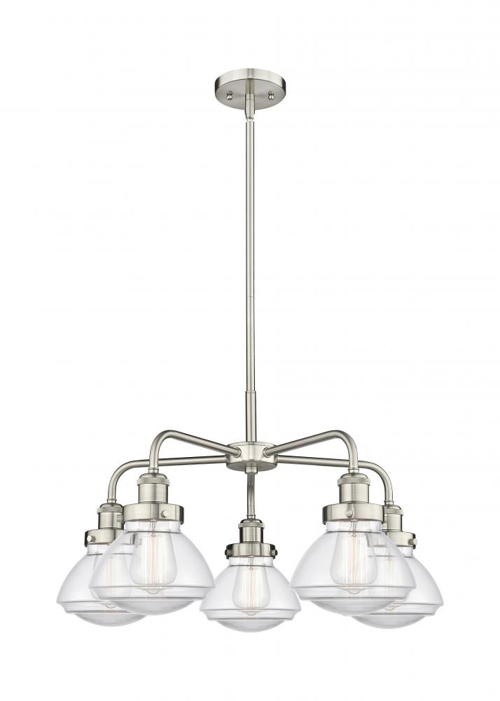 Olean - 5 Light - 25 inch - Satin Nickel - Chandelier