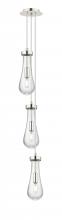 Innovations Lighting 103-451-1P-PN-G451-4CL - Owego - 3 Light - 7 inch - Polished Nickel - Multi Pendant