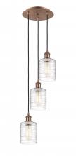 Innovations Lighting 113B-3P-AC-G1113 - Cobbleskill - 3 Light - 12 inch - Antique Copper - Cord Hung - Multi Pendant