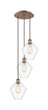 Innovations Lighting 113B-3P-AC-G652-8 - Cindyrella - 3 Light - 15 inch - Antique Copper - Cord Hung - Multi Pendant