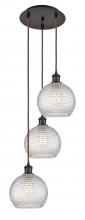 Innovations Lighting 113B-3P-OB-G122C-8CL - Athens - 3 Light - 15 inch - Oil Rubbed Bronze - Cord Hung - Multi Pendant