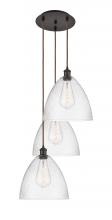 Innovations Lighting 113B-3P-OB-GBD-124 - Bristol - 3 Light - 19 inch - Oil Rubbed Bronze - Cord Hung - Multi Pendant