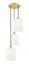 Innovations Lighting 113B-3P-SG-G559-8GWH - Bridal Veil - 3 Light - 12 inch - Satin Gold - Cord Hung - Multi Pendant