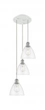 Innovations Lighting 113B-3P-WPC-GBD-752 - Bristol - 3 Light - 14 inch - White Polished Chrome - Cord Hung - Multi Pendant