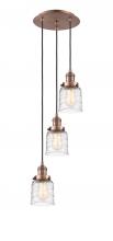 Innovations Lighting 113F-3P-AC-G513 - Bell - 3 Light - 12 inch - Antique Copper - Cord hung - Multi Pendant