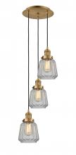 Innovations Lighting 113F-3P-BB-G142 - Chatham - 3 Light - 14 inch - Brushed Brass - Cord hung - Multi Pendant