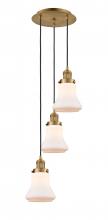 Innovations Lighting 113F-3P-BB-G191 - Bellmont - 3 Light - 13 inch - Brushed Brass - Cord hung - Multi Pendant