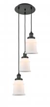 Innovations Lighting 113F-3P-BK-G181 - Canton - 3 Light - 13 inch - Matte Black - Cord hung - Multi Pendant