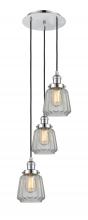 Innovations Lighting 113F-3P-PC-G142 - Chatham - 3 Light - 14 inch - Polished Chrome - Cord hung - Multi Pendant