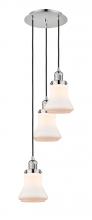 Innovations Lighting 113F-3P-PN-G191 - Bellmont - 3 Light - 13 inch - Polished Nickel - Cord hung - Multi Pendant