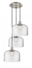 Innovations Lighting 113F-3P-SN-G72-L - Cone - 3 Light - 18 inch - Brushed Satin Nickel - Cord hung - Multi Pendant